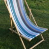 houten strandstoel met acryl hoes bleu lavande