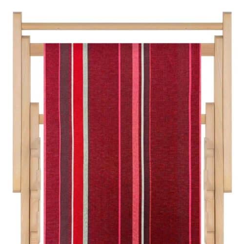 Houten strandstoel Cerise ruby- katoen