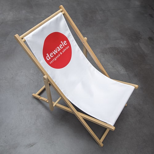 strandstoel met beeld opdruk